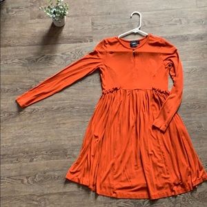 ASOS maternity burnt orange dress